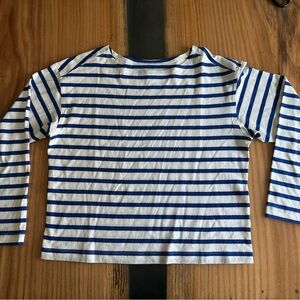 Everlane the Mariner Tee White & Blue Striped Long-Sleeve Top - NWOT